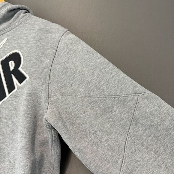 Nike Air Grey Pullover Thrashed Hoodie Size Small Cotton Blend Essential - Picture 5 of 16